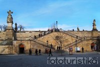 Kampa Island - stairs to the Charles Bridge