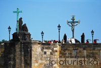 Statues and sculptures on the Charles Bridge